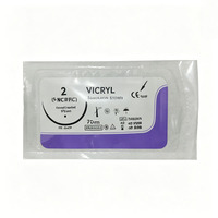 Fil chirurgical de longueur personnalisée, conception d'aiguille flexible, Vicryl absorbable pour usage clinique