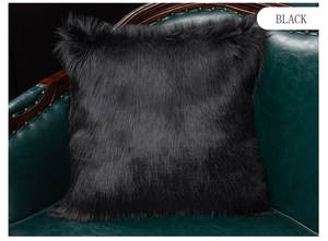 Cheer Dekorasi Solid Mewah Shaggy Hangat Bulu Domba Imitasi Berbulu Halus Halus Bantal Tempat Tidur Wol Lempar untuk Sofa Memegang Lengan Anda - Product Image 6