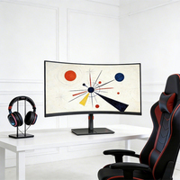 Moniteur de jeu incurvé pour ordinateur de bureau haute définition 2k, prix de gros, écran LED 27 pouces, 180 Hz