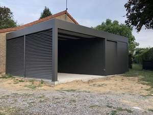 Sıcak satış tarzı garajlar kanopiler Carports park barınak alüminyum panjur çerçeve cam Carports - Product Image 3