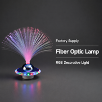 Lampe de nuit en fibre optique LED en plastique pour chambre d'enfant, étanche, fonctionne avec 3 piles AAA, lampe de table décorative