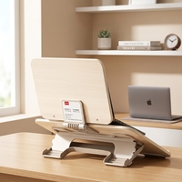 Support de tablette en bois à double couche, support de lecture et d'écriture réglable et pliable pour bureau et étude YD-20