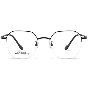 Montures de lunettes octogonales en titane K61024, monture complète, verres en résine, anti-UV, unisexe - Product Image 1