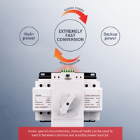 Interrupteur de transfert automatique double alimentation (ATS) TOMZN 2 entrées 1 sortie 2P 63A 230V 50/60Hz type MCB