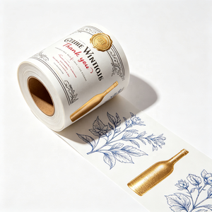 Étiquettes autocollantes personnalisées en forme d'avion pour scellage de boîtes, logo transparent, marque déposée, estampage à chaud or, petite série, étanches - Product Image 1
