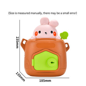 Tirelire Lapin avec Serrure à Clé et Sangle Réglable, Boîte à Monnaie et Bijoux, Cadeau pour Enfants, Lapin de Dessin Animé - Product Image 5