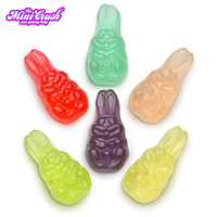 Venta al por mayor de dulces de Pascua, dulces de confitería, dulces americanos, forma de conejo, caramelo de goma recubierto