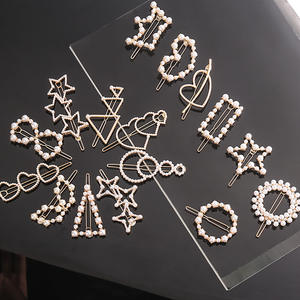 Qzlutou — épingles à <span class=keywords><strong>cheveux</strong></span> personnalisées, pinces à <span class=keywords><strong>cheveux</strong></span> en métal <span class=keywords><strong>avec</strong></span> perles, accessoires pour filles, vente en gros - Product Image 2