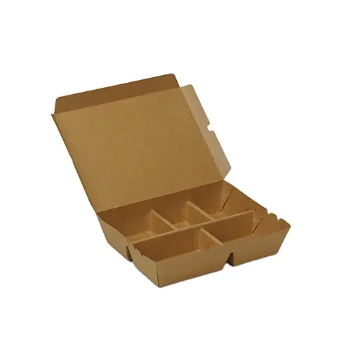 Jiurong Wholesale Eco Friendly Take Out/Takeway Fast Food Packaging 5 Compartment Paper Boxes For Lunch