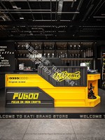 Comptoir de bar vintage rustique industriel, comptoir de réception pour restaurant, café, boutique de barbecue, mobilier en métal rétro - Fabrication sur mesure OEM/ODM