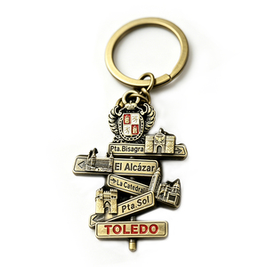 Llavero Personalizable con Mapa <span class=keywords><strong>de</strong></span> Toledo, <span class=keywords><strong>España</strong></span>, <span class=keywords><strong>de</strong></span> Aleación <span class=keywords><strong>de</strong></span> Zinc, Estilo Vintage, Regalo Promocional, Recuerdo Turístico - Product Image 4