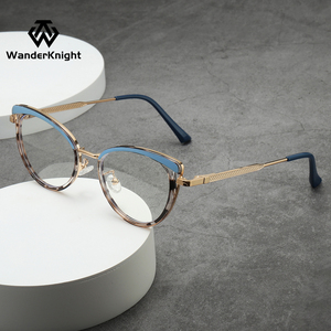 Chất lượng cao cổ điển Cat Eye kính unisex phụ nữ sang trọng tinh thần + PC quang khung Retro xu hướng kính khung - Product Image 1