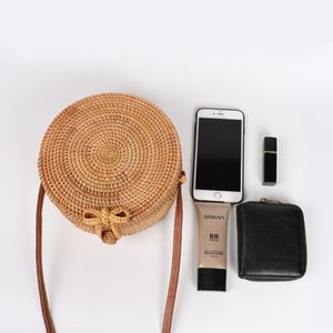 Handmade Preppy Style Women's Shoulder <b>Bag</b> Durable Natural <b>Straw</b> Rattan <b>Woven</b> Accessory for Vacation Beach Handicraft Vietnam - Product Image 1