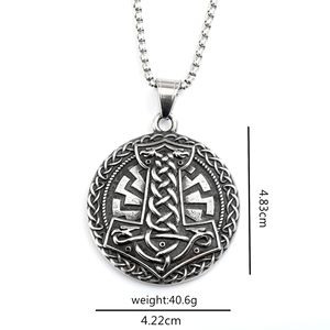 Collar con Colgante Vikingo Unisex de Acero Inoxidable, Diseño Nórdico de Doble Cara, Joyería de Regalo para Hombres y Mujeres, Accesorio de Moda - Product Image 5