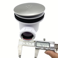 GUIDA 726168 Bandeja de ducha Drenaje 115mm PP Cuerpo Bañera Drenaje Fregadero de plástico Residuos para Baño
