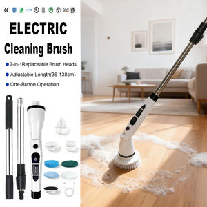 Estropajo Eléctrico Recargable con Mango de PP y ABS, Flexible, de Nailon, para Limpieza de Inodoros y Automóviles - Product Image 1