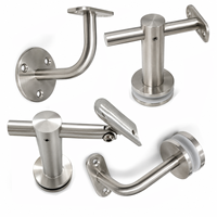 Support mural réglable en acier inoxydable SS304/316L pour balustrades et rampes en verre sans cadre, système de balustrade d'escalier