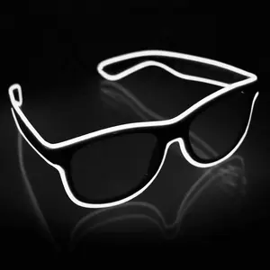 شعار مخصص توهج في الظلام هدايا الحزب EL LED تضيء النظارات