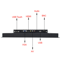 Moniteur LCD industriel à cadre ouvert de 15 pouces, panneau Mitsubishi 4:3, haut-parleur intégré, support VESA, tactile en option pour kiosque de supermarché