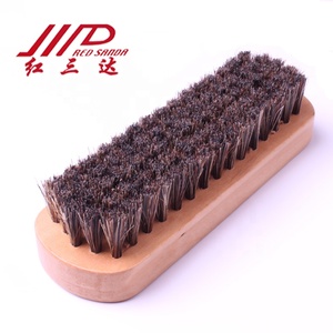 Wooden <strong>Shoe</strong> <strong>Brush</strong> with Pig Hair for Boot Leather Cleaning and Shining Horse Hair Beech Handle Dust Removal Function - Product Image 2