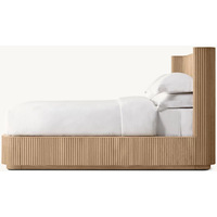 Juego de Muebles de Dormitorio de Madera de Diseño Moderno y Lujoso para Hotel, Cama King/Queen Size, Color de Madera Personalizado, en Oferta