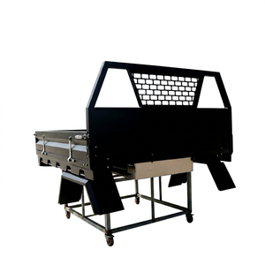 Black Powder Coated Ute Tray with Removable Headboard & Reinforced Chassis - Product Image 1