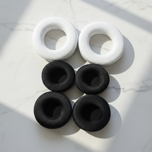 Round Fabric Ear Pad Earpad 60mm Headphone Pads Cushion Cover for Professional Overhead Foldable Headphones