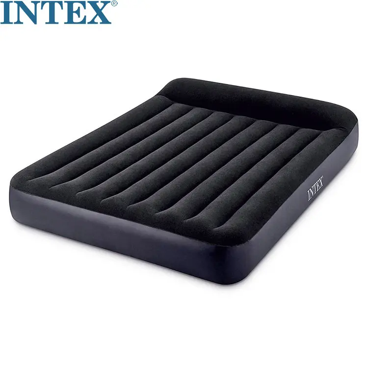 2024 Hot Bán Intex 64143 Đôi Cộng Với Gối Phần Còn Lại Cổ Điển Airbed Inflatable Nệm Không Khí Với Được Xây Dựng Trong Bơm Với Gối