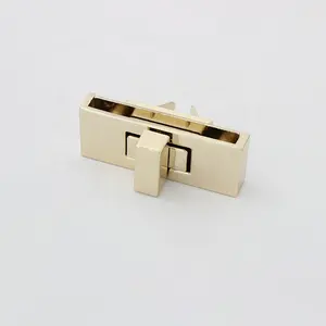 Nolvo World 49*17mm metal Turn Twist Clasp Lock metal Lock Closure For Purse Leather Handbag Accessory