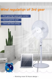 Extérieur luxe silence 16 pouces 25W télécommande 18000mah haute vitesse solaire Led rechargeable alimenté support <span class=keywords><strong>de</strong></span> Table ventilateur d'énergie avec lumière - Product Image 2