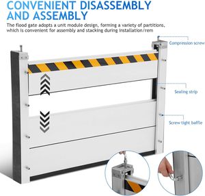 Paneles de Control de Inundaciones Desmontables de Aleación de Aluminio de Alta Calidad, Barreras Contra Inundaciones, Montaje Rápido, Máxima Seguridad - Product Image 2