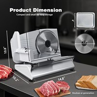 Coupe-viande électrique professionnel de taille compacte avec moteur puissant pour une utilisation à domicile et les petites entreprises commerciales
