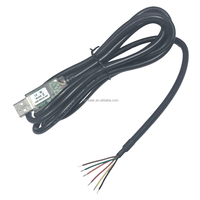 Feanteek USB RS232 Cable de extremo de cable FTDI RS232 Nivel UART Señales 3A Cable de programación de carga rápida