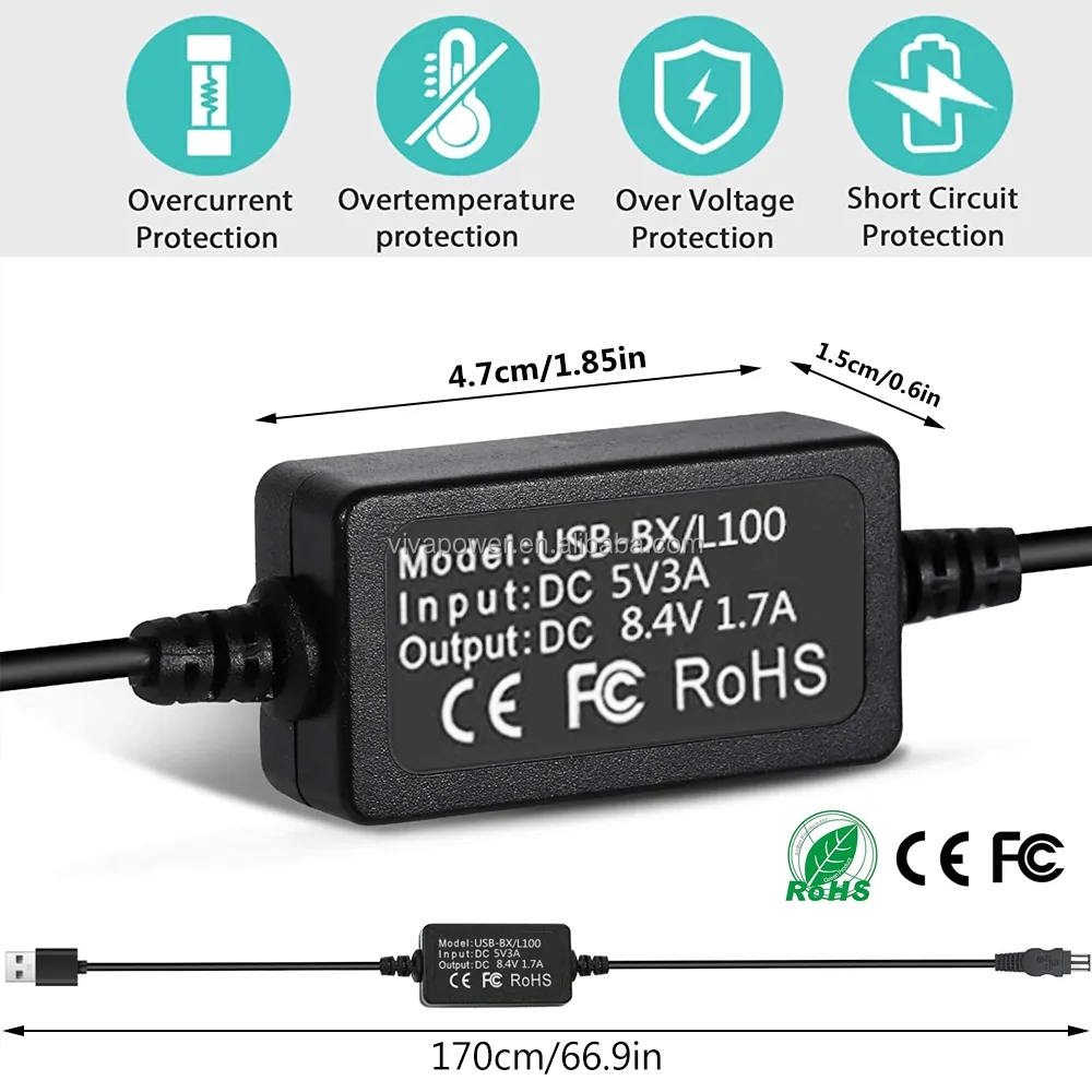 iTEKIRO AC Adapter Power Supply Cord for Sony DCR-TRV50, DCR-TRV510, DCR-TRV520, DCR-TRV525, DCR-TRV530