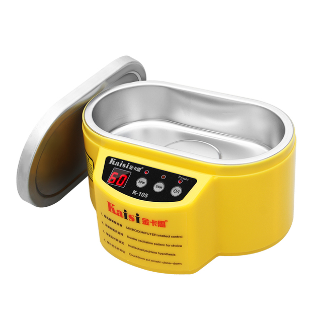 KAISI Ultrasonic Cleaner K-105Pro for Mobile Phone Motherboard Repair Tools Tweezers Cleaning Tool
