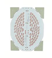 Circuit imprimé LED en aluminium sur substrat MCPCB à deux panneaux ovales personnalisés, fabricant de circuits imprimés en aluminium LED de forme spéciale OEM, fabricant de circuits imprimés OEM