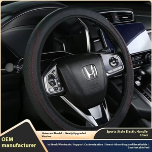 Cubierta deportiva para <span class=keywords><strong>volante</strong></span> de coche, cuero orgánico, doble cubierta de rueda no interior, cinturón elástico, <span class=keywords><strong>Protector</strong></span> Universal de manija transfronteriza - Product Image 2