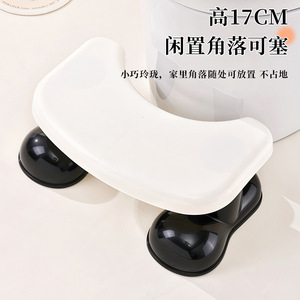Toilet Footstool <b>Plastic</b> Anti-Slip Bathroom <b>Stool</b> For Comfortable Toilet Use - Product Image 4