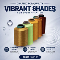 Filament de polyester de bonne qualité 100% polyester 75D/36F SD NIM DTY pour le tissage par teinture en masse, provenant de Chine