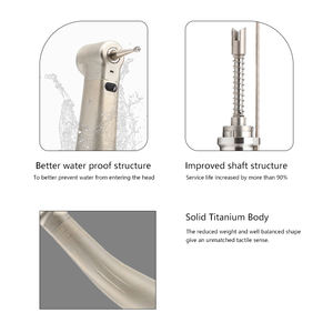 Manipolo dentale in titanio a bassa velocità 1:1 professionale con luce in fibra ottica ideale per dentisti e laboratori dentali - Product Image 5