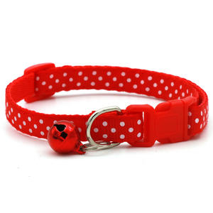 <span class=keywords><strong>Collar</strong></span> de nailon con lunares para mascotas 1,0 con campana, patrón sólido, <span class=keywords><strong>Collar</strong></span> para perros y gatos, stock listo para venta al por mayor con decoración de cinta - Product Image 2