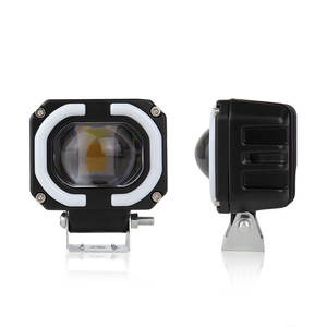 Phare antibrouillard de moto 12V H4 de haute qualité, projecteur 4 pouces 40W 4000lm avec lentille Angel Eye, lumière étanche bleue, jaune, blanche - Product Image 1