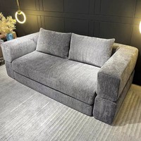 Nuevo Sofá Cama Americano Retro Jude, Sofá Desmontable con Relleno de Esponja y Tapizado de Pana Lavable para Salas de Estar Pequeñas y Medianas