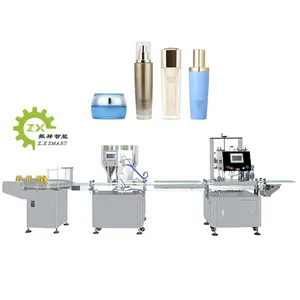 Automatic Linear Type Paste Jam Toner Cosmetic Cream With Mixer Filling Machine