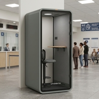 Cabine de bureau insonorisée, réduction du bruit de 32 dB, norme ISO 23351-1, ignifuge, assemblage modulaire en 30-45 minutes, ventilation en 60 secondes, cabine de réunion
