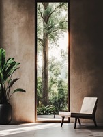 Fenêtres fixes en aluminium élégantes et modernes pour des maisons stylées