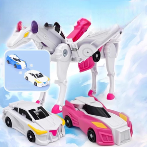 Trẻ em Đồ chơi Xe bay Pegasus hai xe va chạm biến dạng Ngựa Kỳ Lân kết hợp biến đổi xe đồ chơi robot - Product Image 3