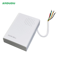 Timbre de Control de Acceso ANDUDU TN-B12, Material ABS, Cableado, Alimentación CC 12V, Timbre Electrónico Ding Dong, Sonido Fuerte y Claro para Hogar y Oficina