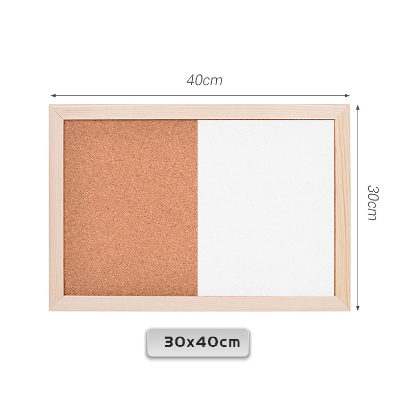 Amazon, Лидер продаж, 30x40 см, комбинированная Белая магнитная доска для письма, сухой ластик, пробковая доска для заметок, белая доска в деревянной рамке