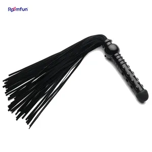 Fetish g-spot Bump Dildo Vibrator dengan rumbai ekor cambuk Flogger SM cambuk pemukul BDSM